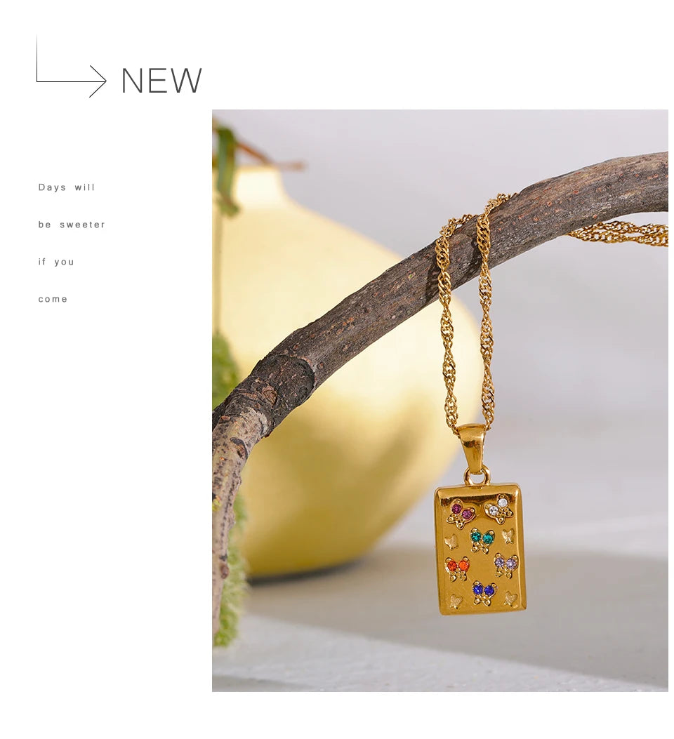 Colorful Butterfly Necklace