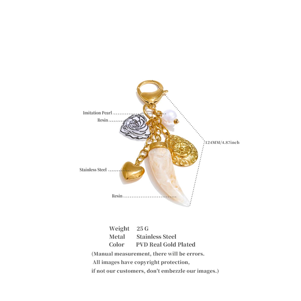 Floral Heart Keychain