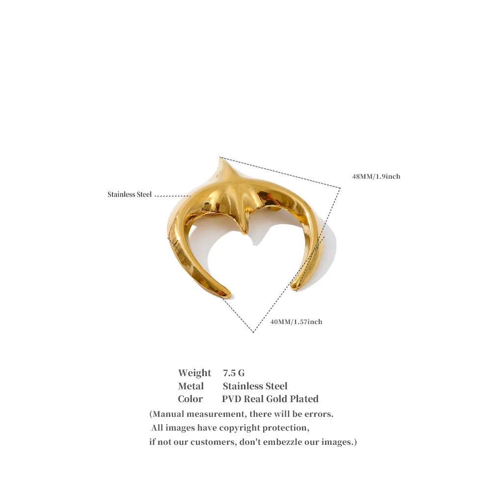 Bull Horn Brooch Pin