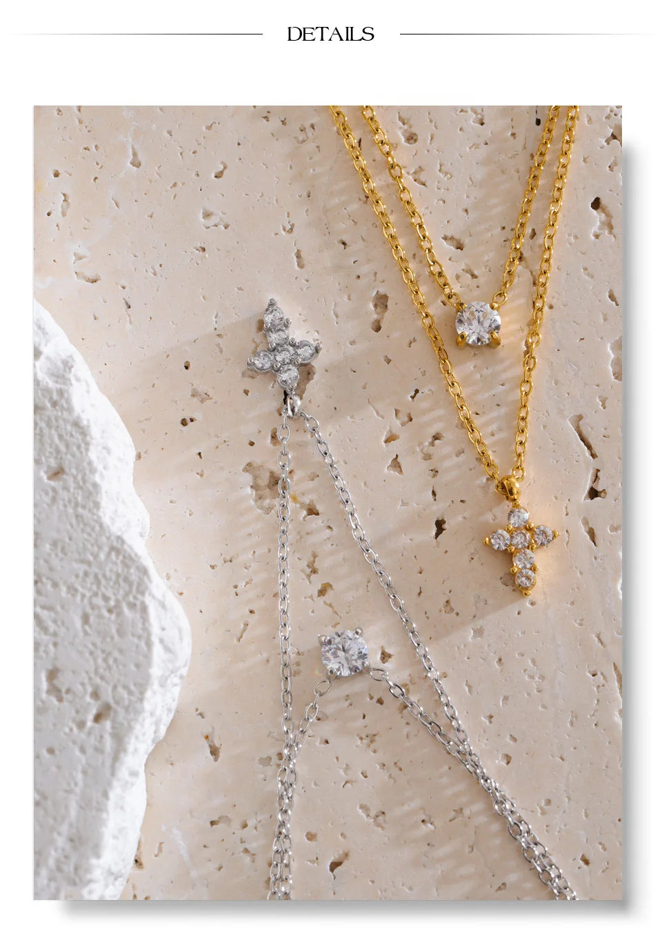 Soft Faith Layered Necklace Cross