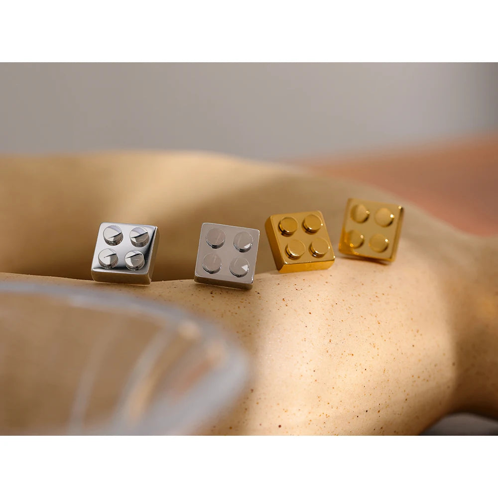 Cube Stud Earrings