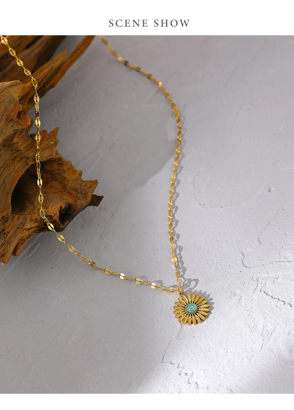 Flower Natural Stone Necklace