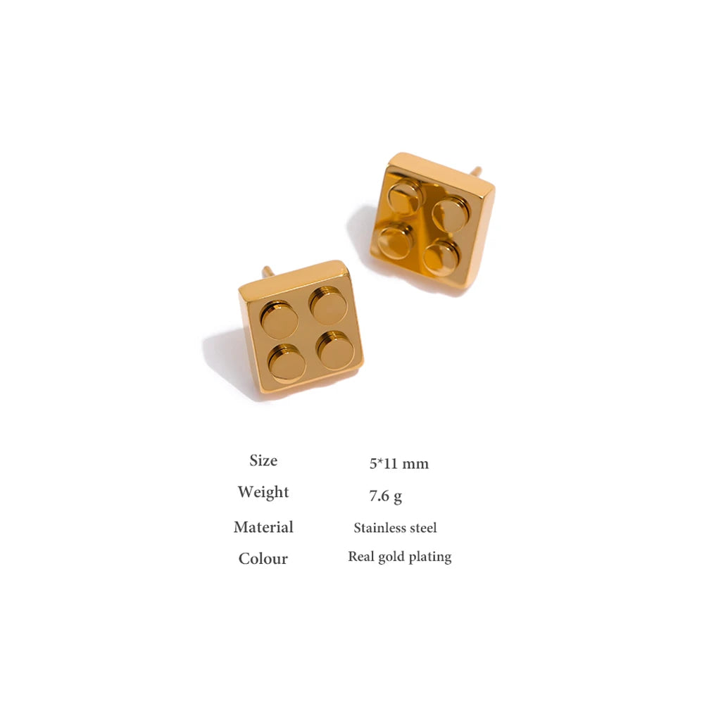 Cube Stud Earrings