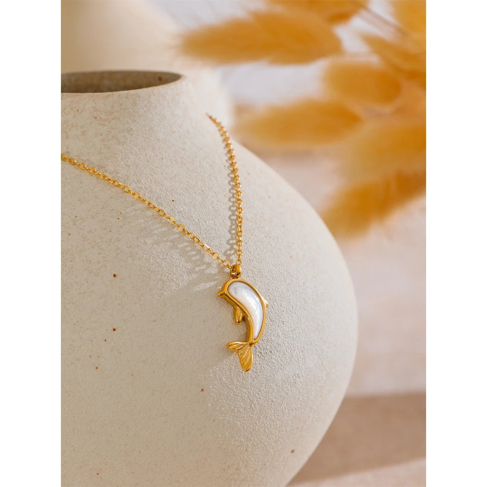 Shell Dolphin Necklace