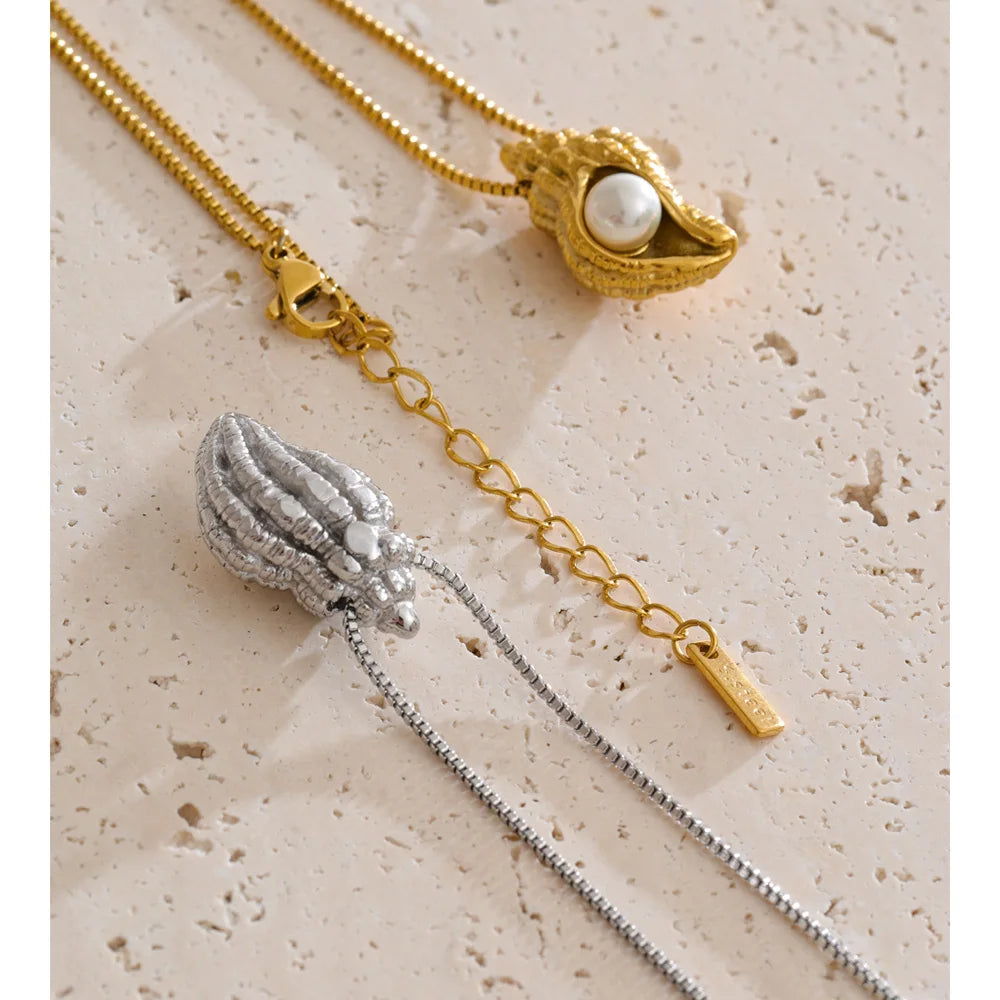 Coastal Pearl Pendant & Earrings