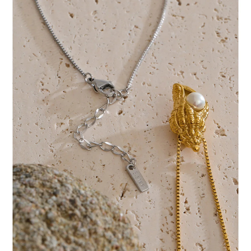 Coastal Pearl Pendant & Earrings