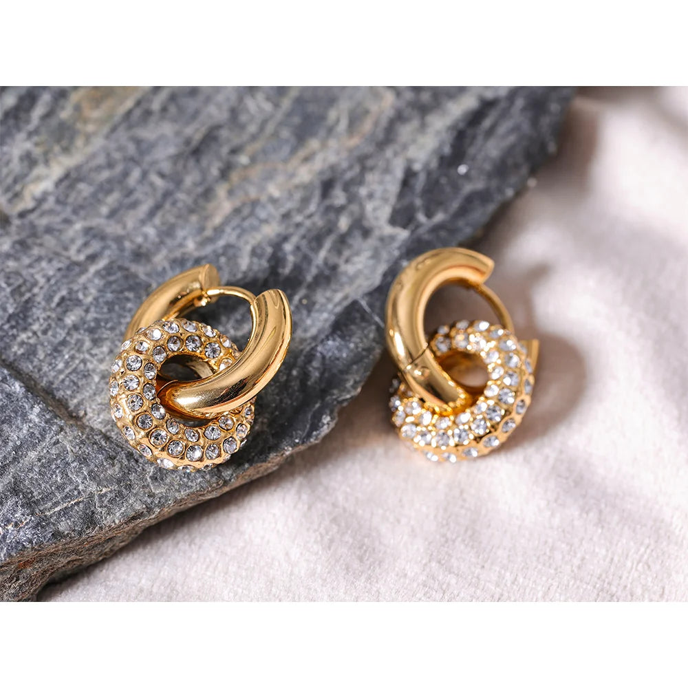 Cubic Zirconia Round earrings