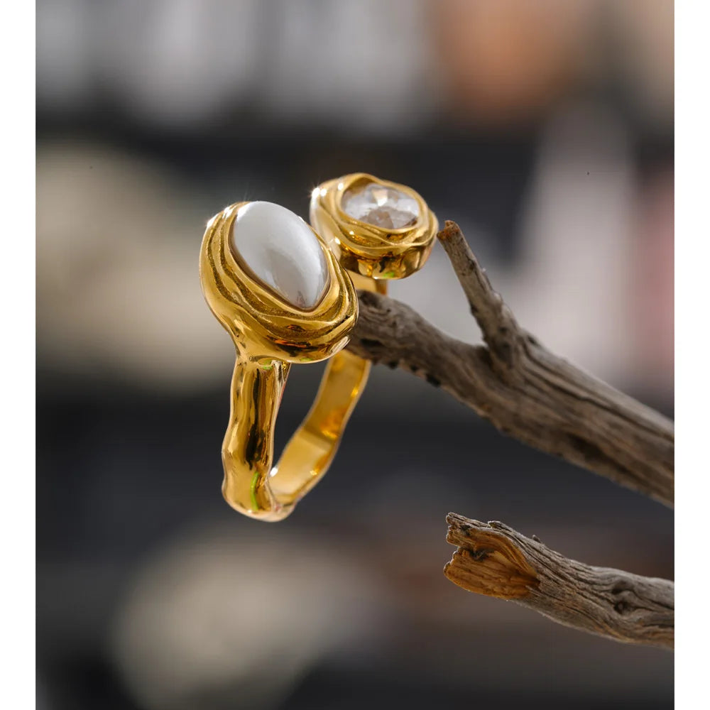 Tiger Stone Luxe Pearl Ring