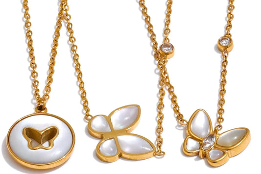 Shell Butterfly Necklace