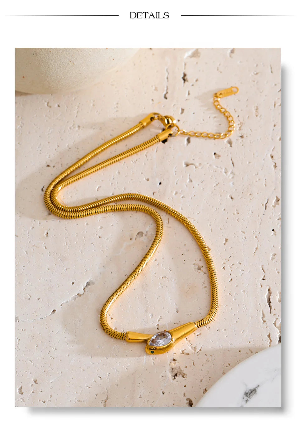 Mystic Serpent Zircon Necklace