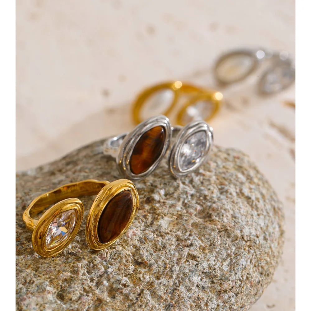 Tiger Stone Luxe Pearl Ring