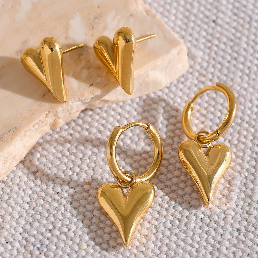 Heart Hoop Earrings