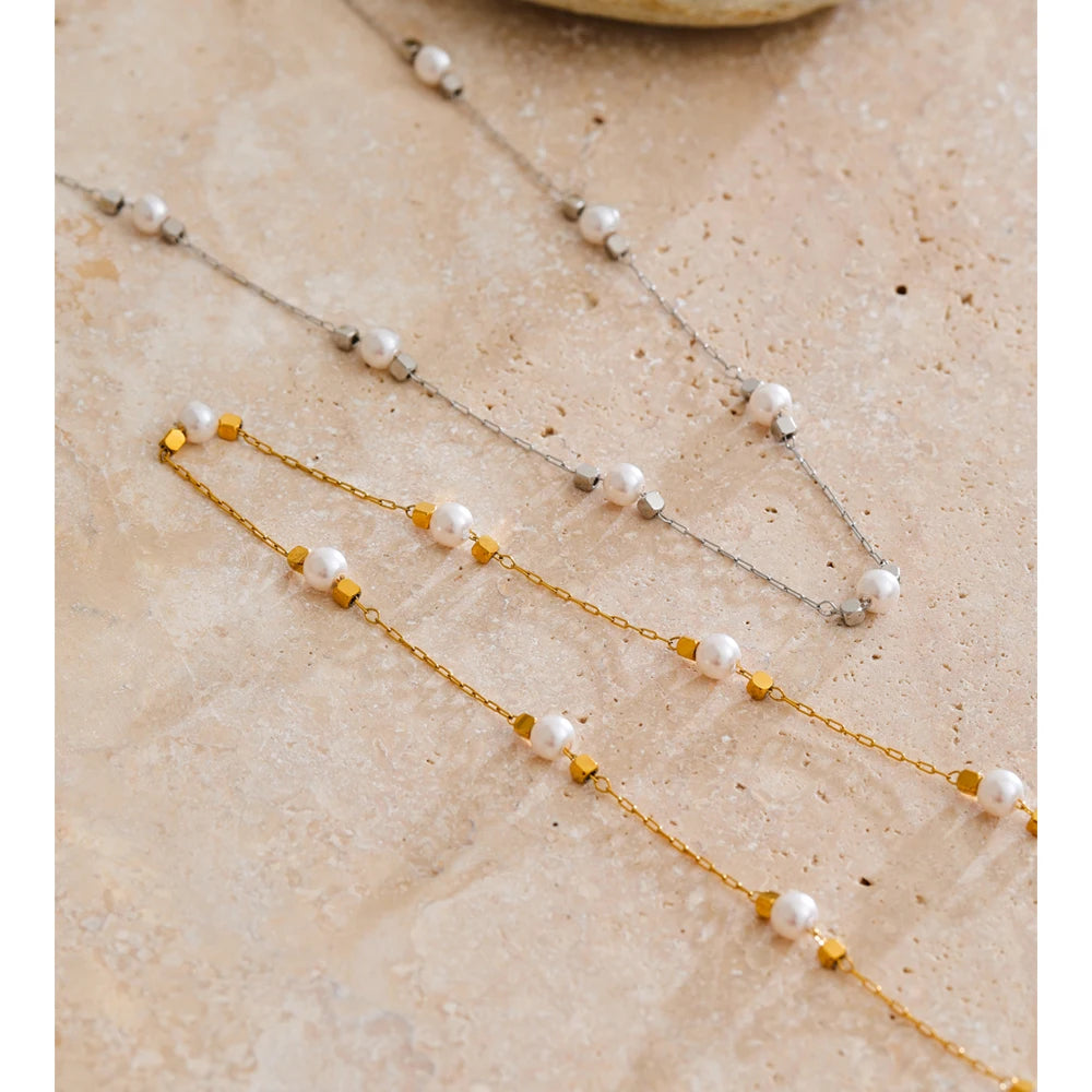 Square Pearl Necklace