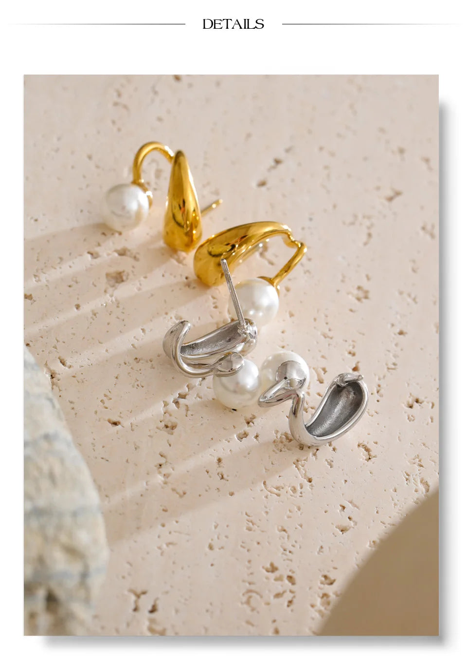 Everyday Pearl Geometry Earrings