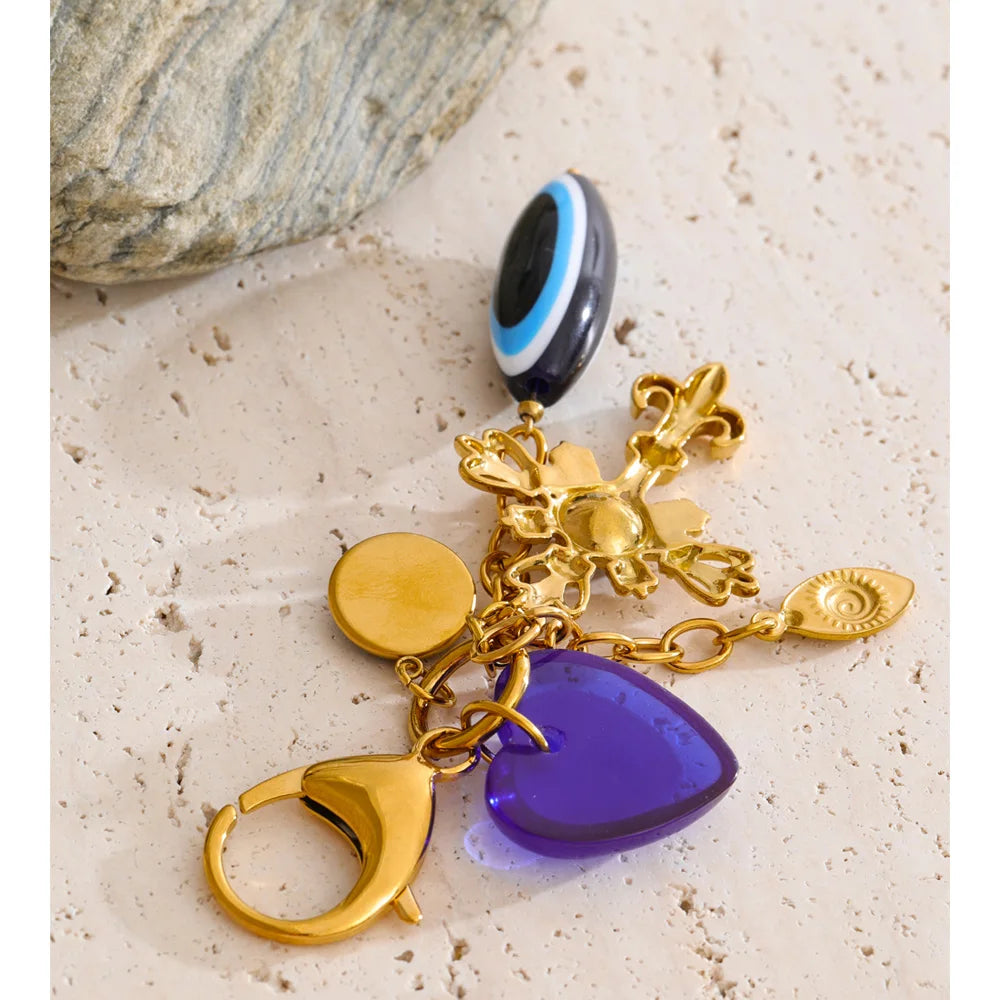 Heart & Cross Protection Charm