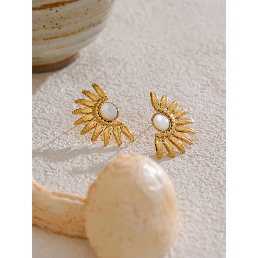 Flower open petal Earrings