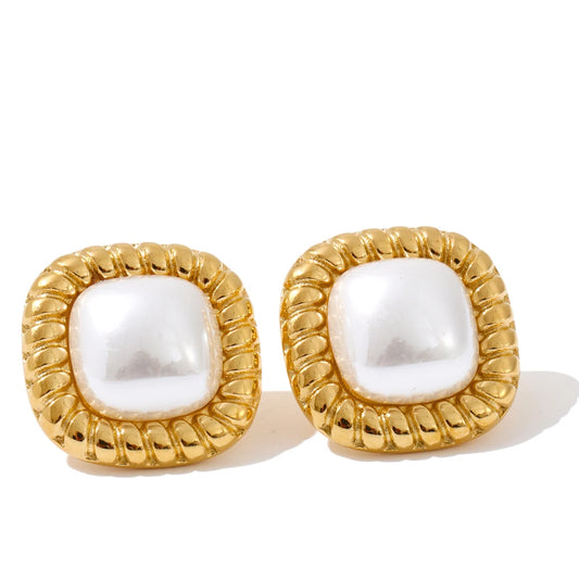 Square Pearl Earrings