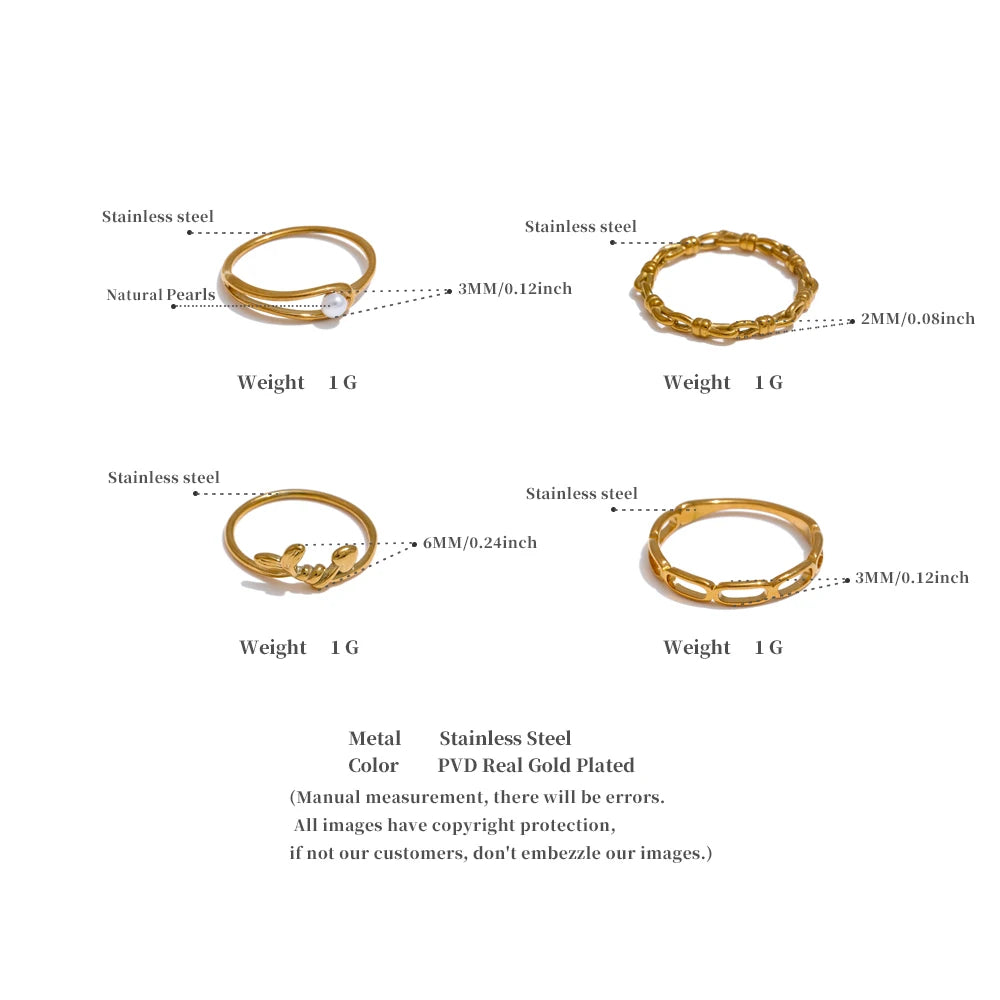 Stackable Thin Ring 4 Types