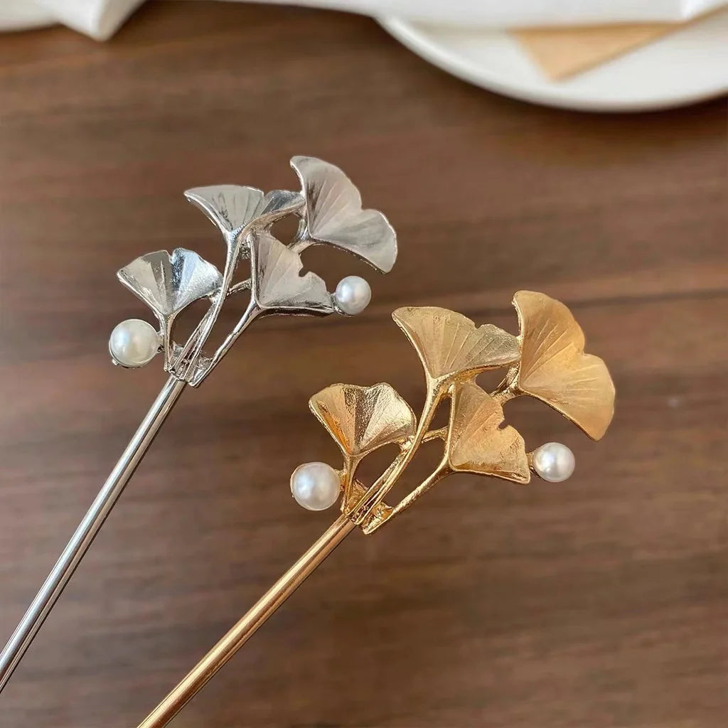 Ginkgo Leaf Hair Sticks