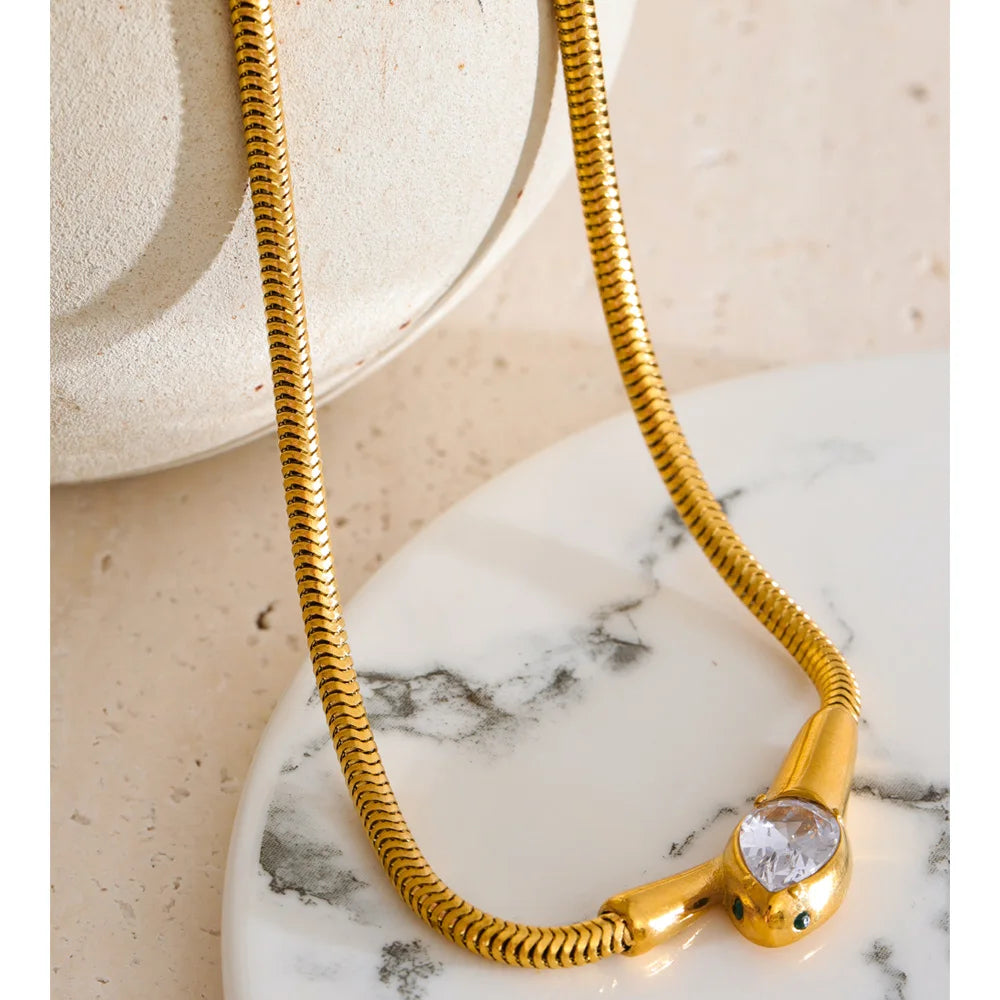 Mystic Serpent Zircon Necklace