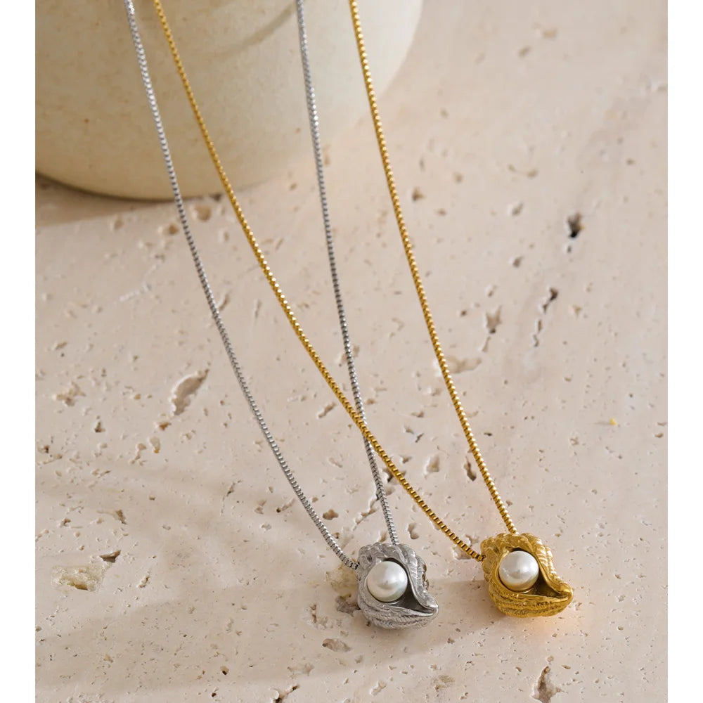 Coastal Pearl Pendant & Earrings