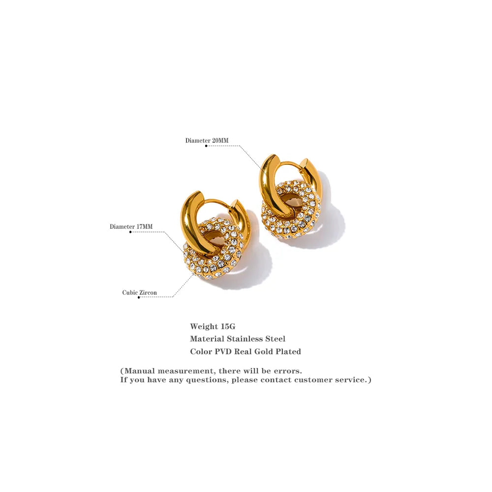 Cubic Zirconia Round earrings