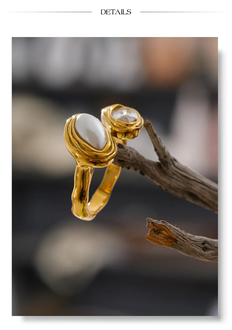 Tiger Stone Luxe Pearl Ring