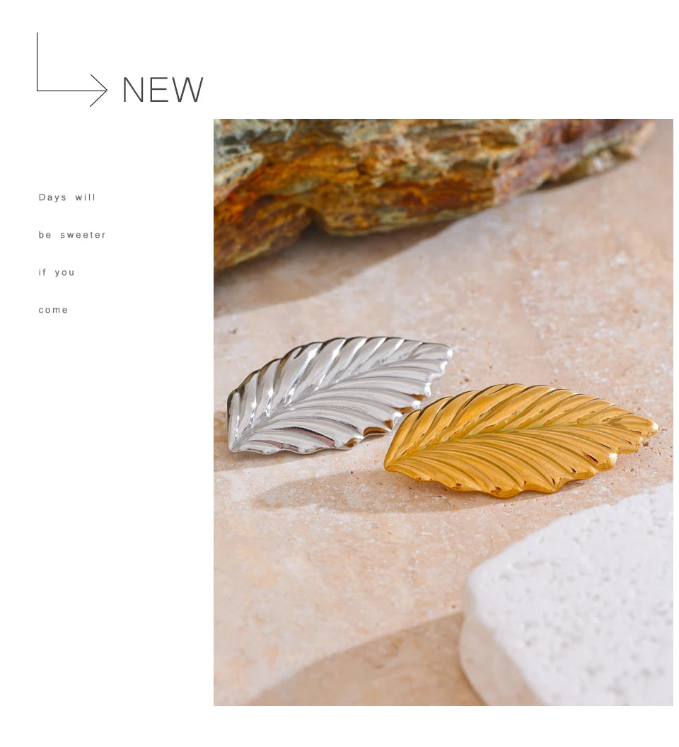 Leaf Textured Brooch