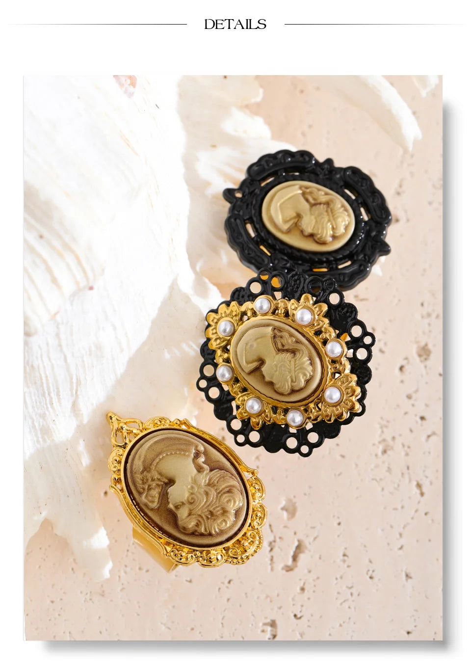 Aurelia Portrait Pearl Ring adjustable