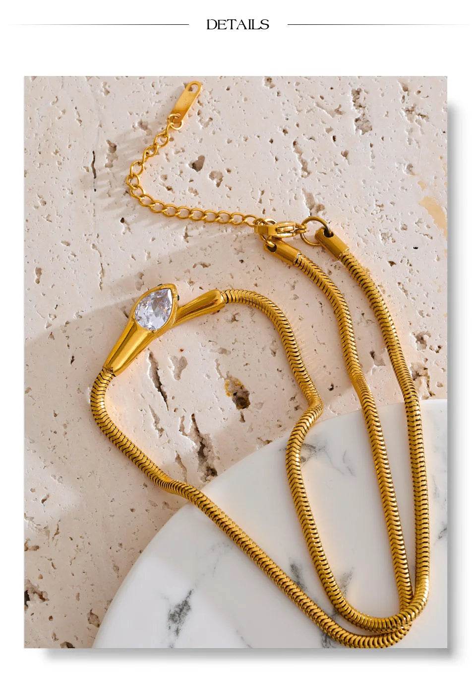 Mystic Serpent Zircon Necklace