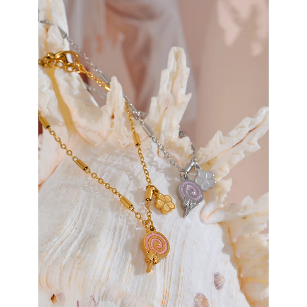 Lollipop Flower Drop Golden Bracelet