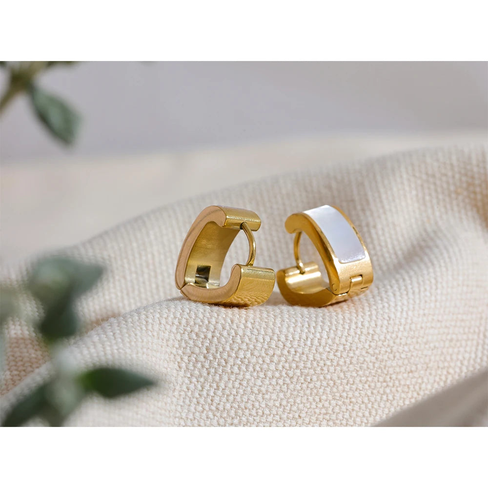 Heart Hollow Metal Hoop Earrings