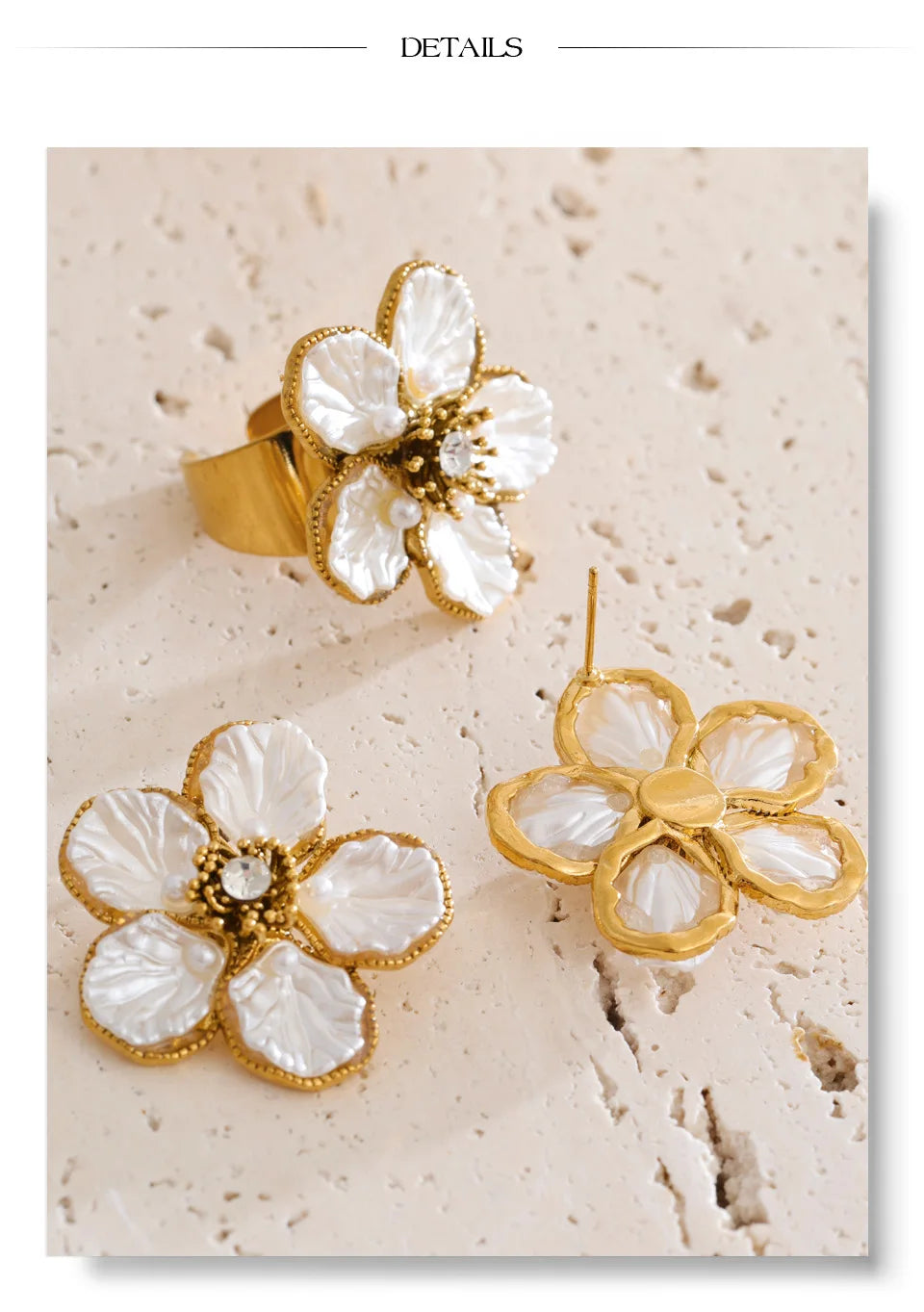 Vintage Petal Pearl Duo