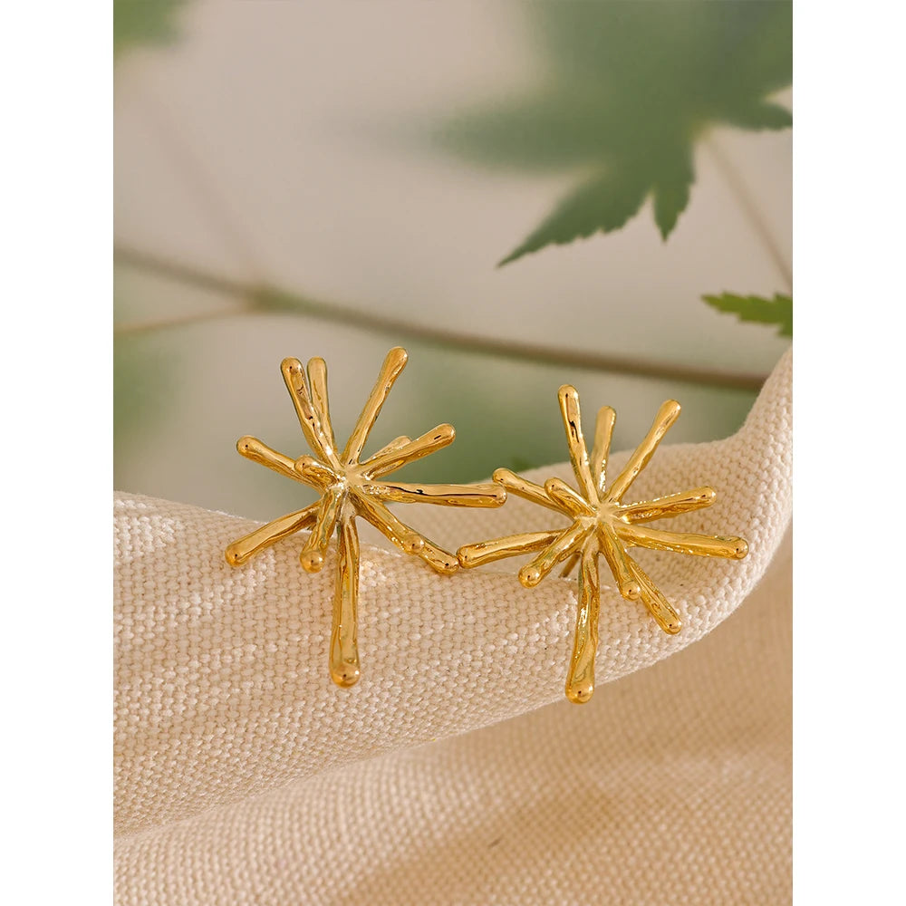 Textured Firework Stud Earrings