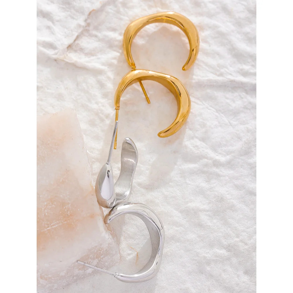 Geometric Minimalism Hoop Earrings