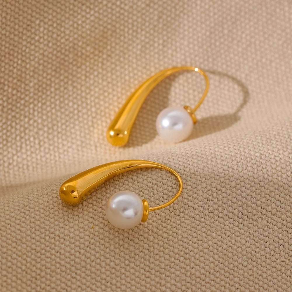 Minimalist Imitation Pearls Earring