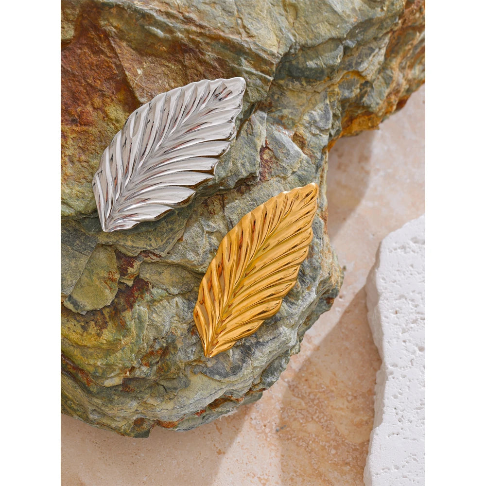 Leaf Textured Brooch