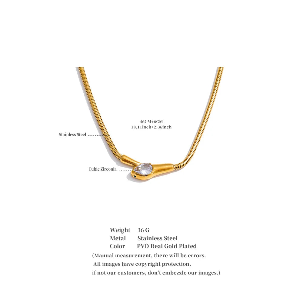 Mystic Serpent Zircon Necklace