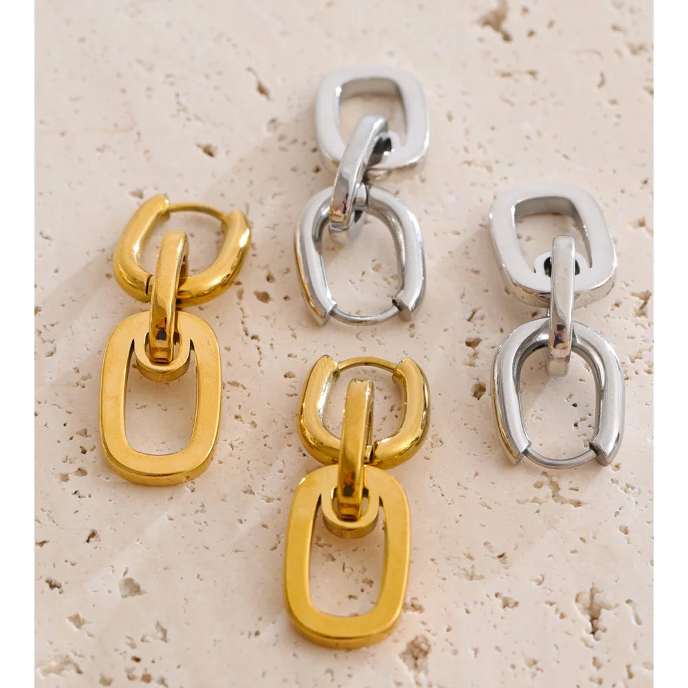 Rectangle Drop Earrings