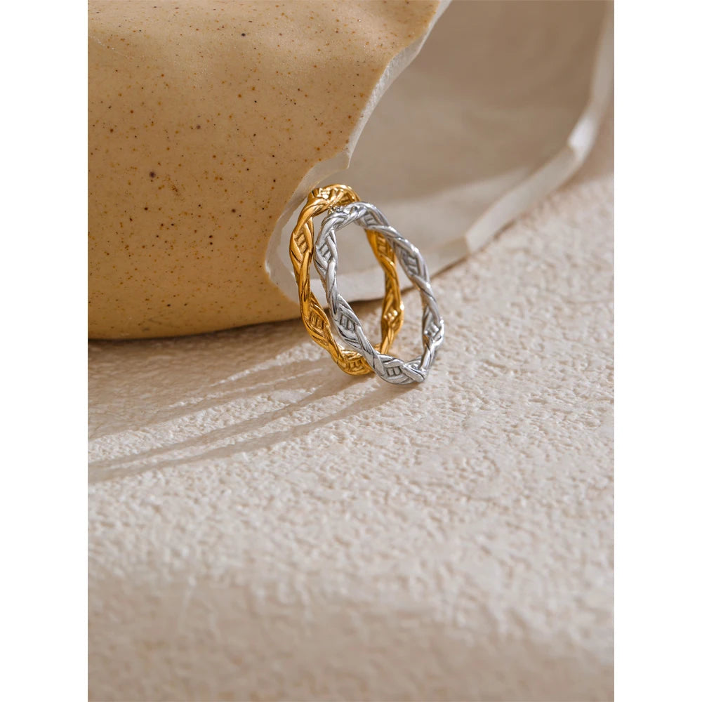 Twisted Thin Minimalist Ring