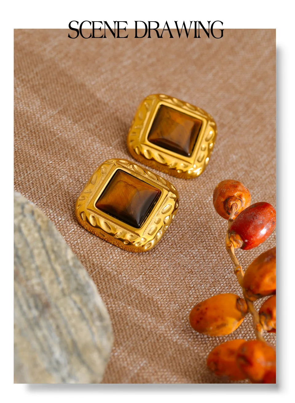 Soft Power Square Studs