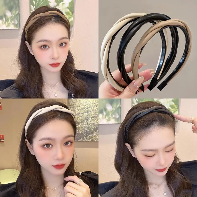 Leather twist Hair Band