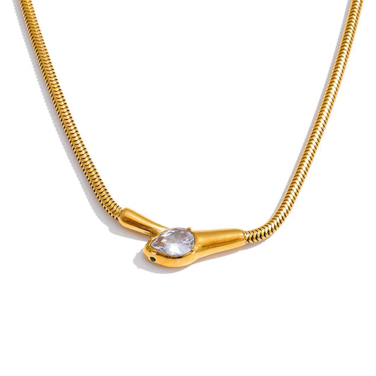 Mystic Serpent Zircon Necklace