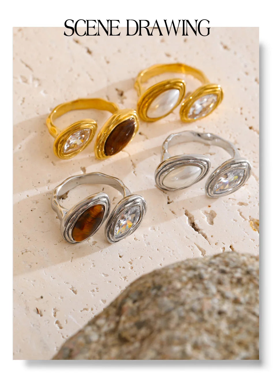 Tiger Stone Luxe Pearl Ring