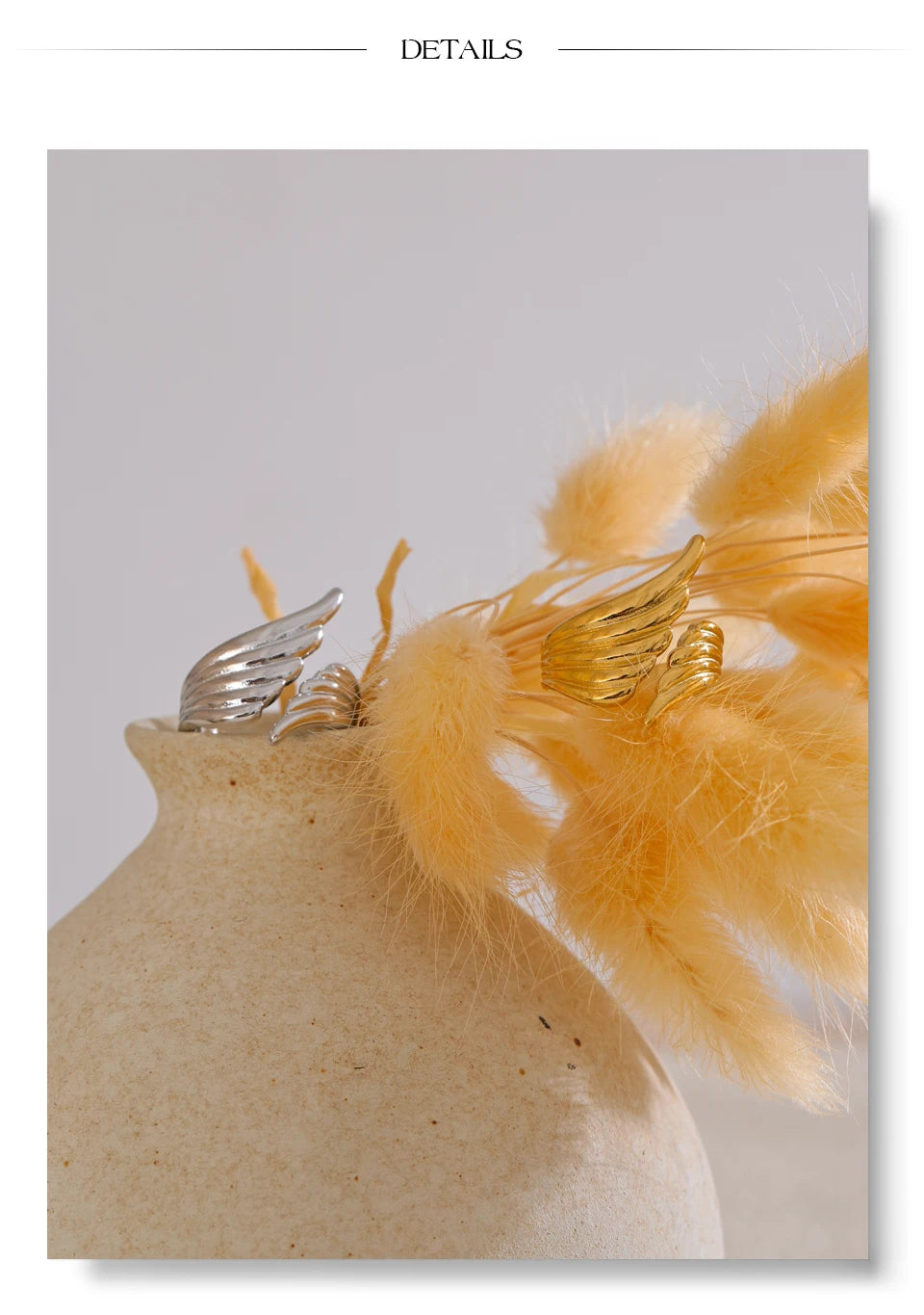 Striped Wing Adjustable Ring