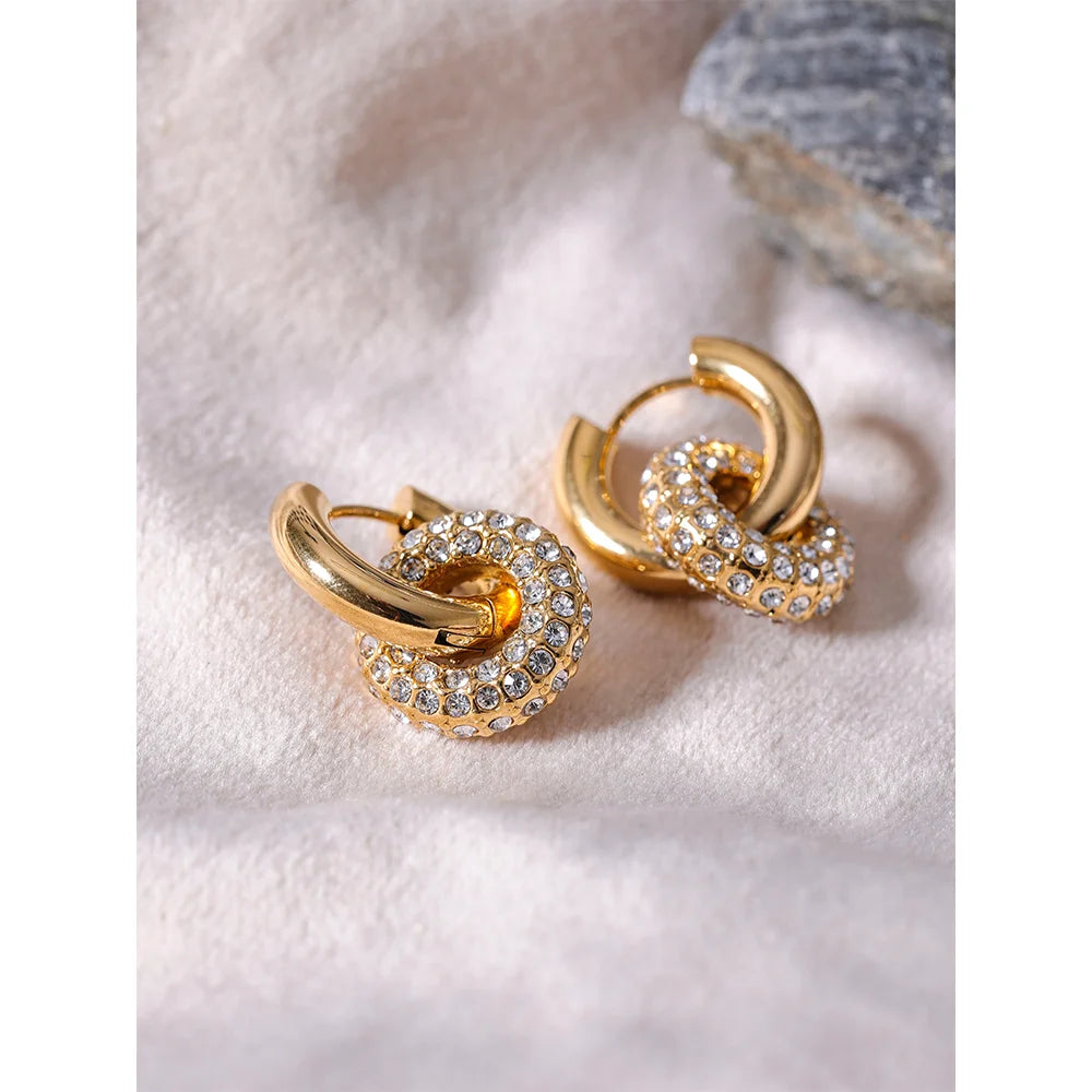 Cubic Zirconia Round earrings