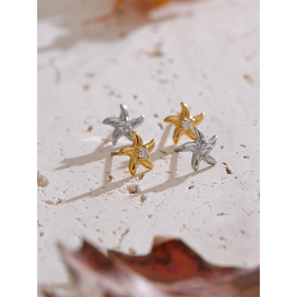 Starfish Sparkle Studs