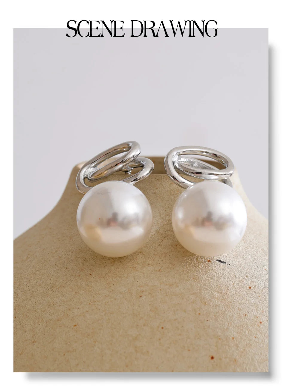Pearl Sphere Chic Studs