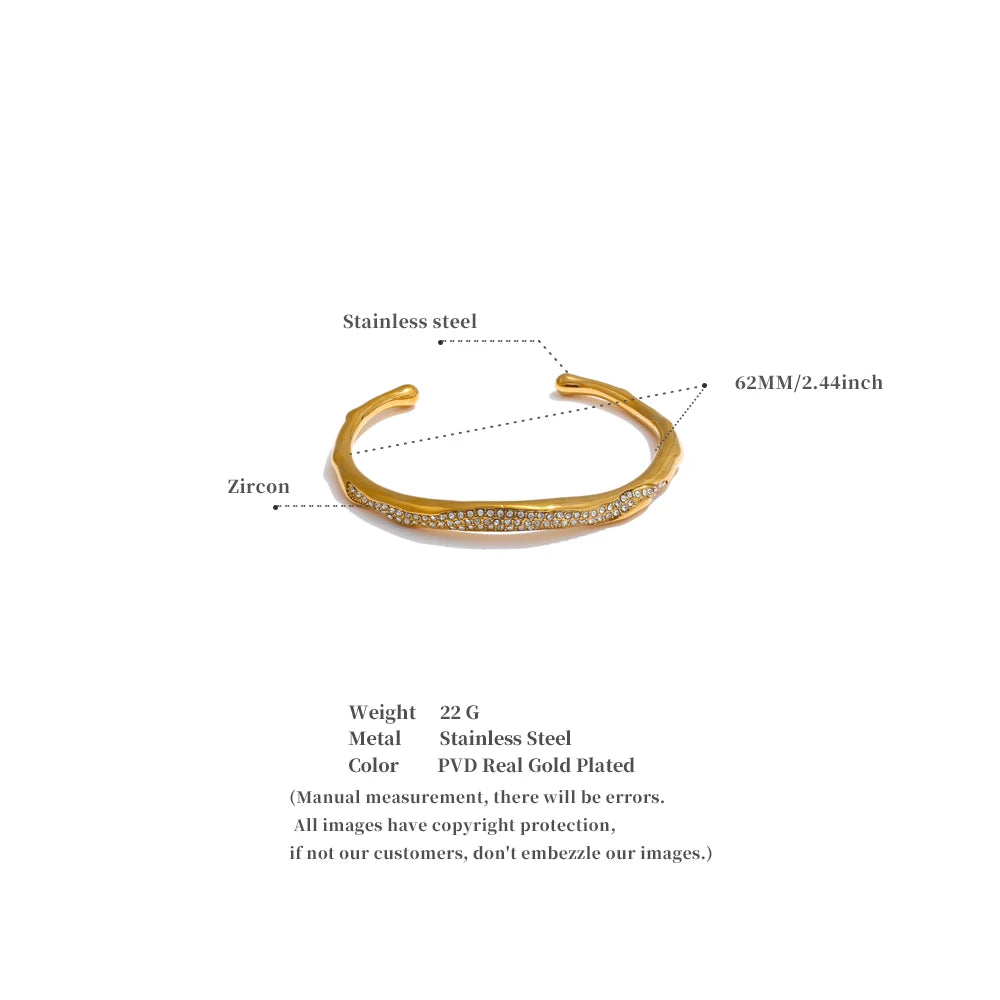 Cubic Zirconia Open Bangle