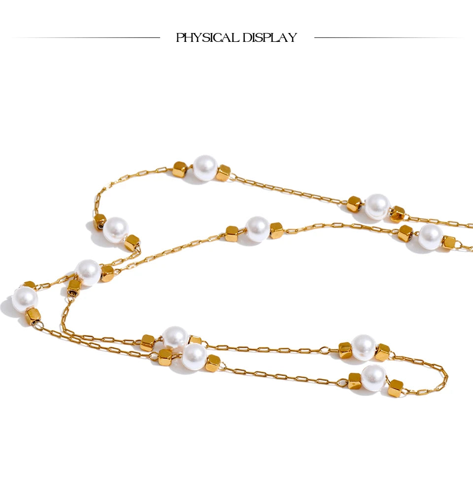 Square Pearl Necklace